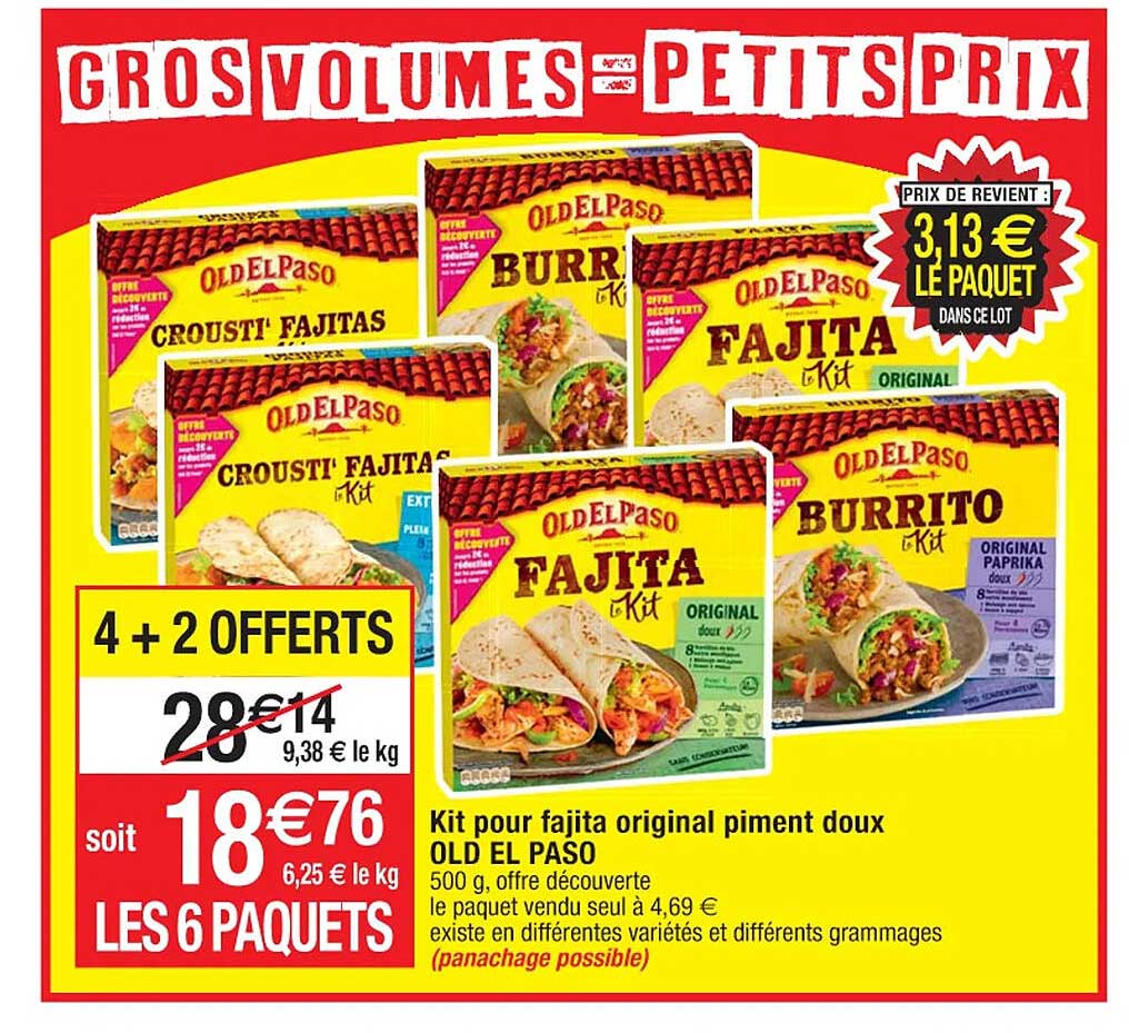 Kit Pour Fajita Original Piment Doux Old El Paso