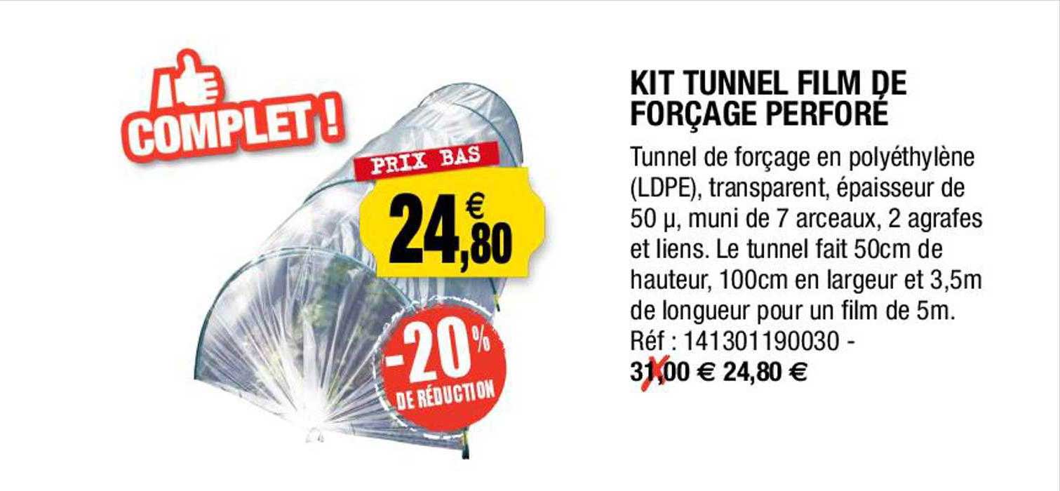 kit tunnel film de forçage perforé