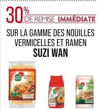 la gamme des nouilles vermicelles et ramen suzi wan