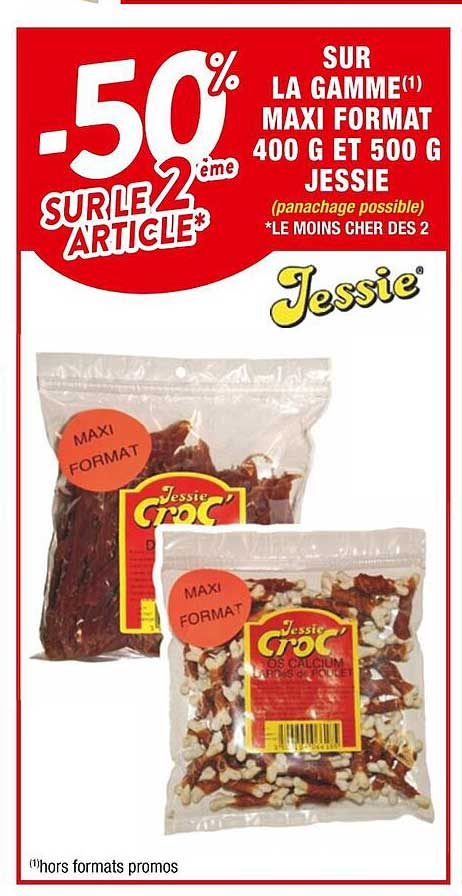 la gamme maxi format 400 g et 500 g jessie