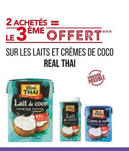 laits et crèmes de coco real thai