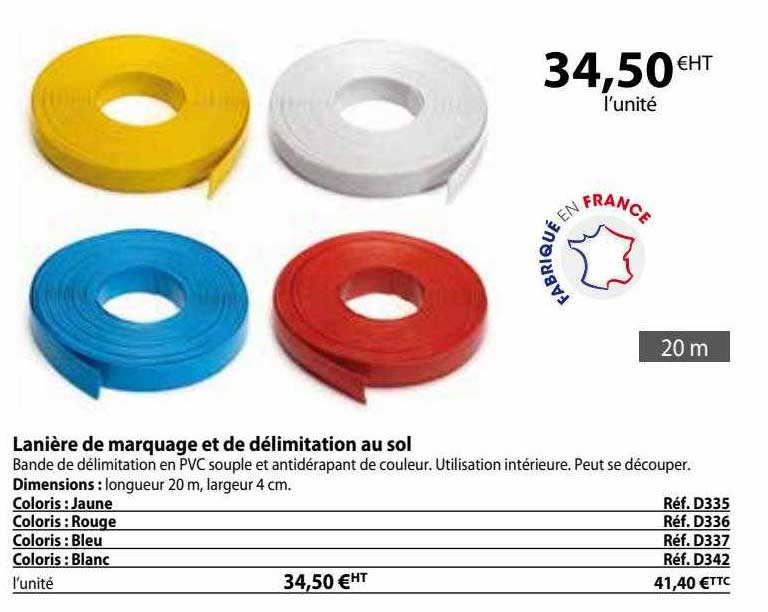lanière de marquage et de délimitation au sol