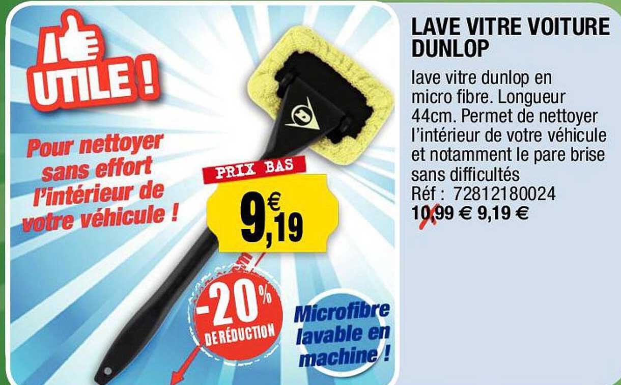 lave vitre voiture dunlop