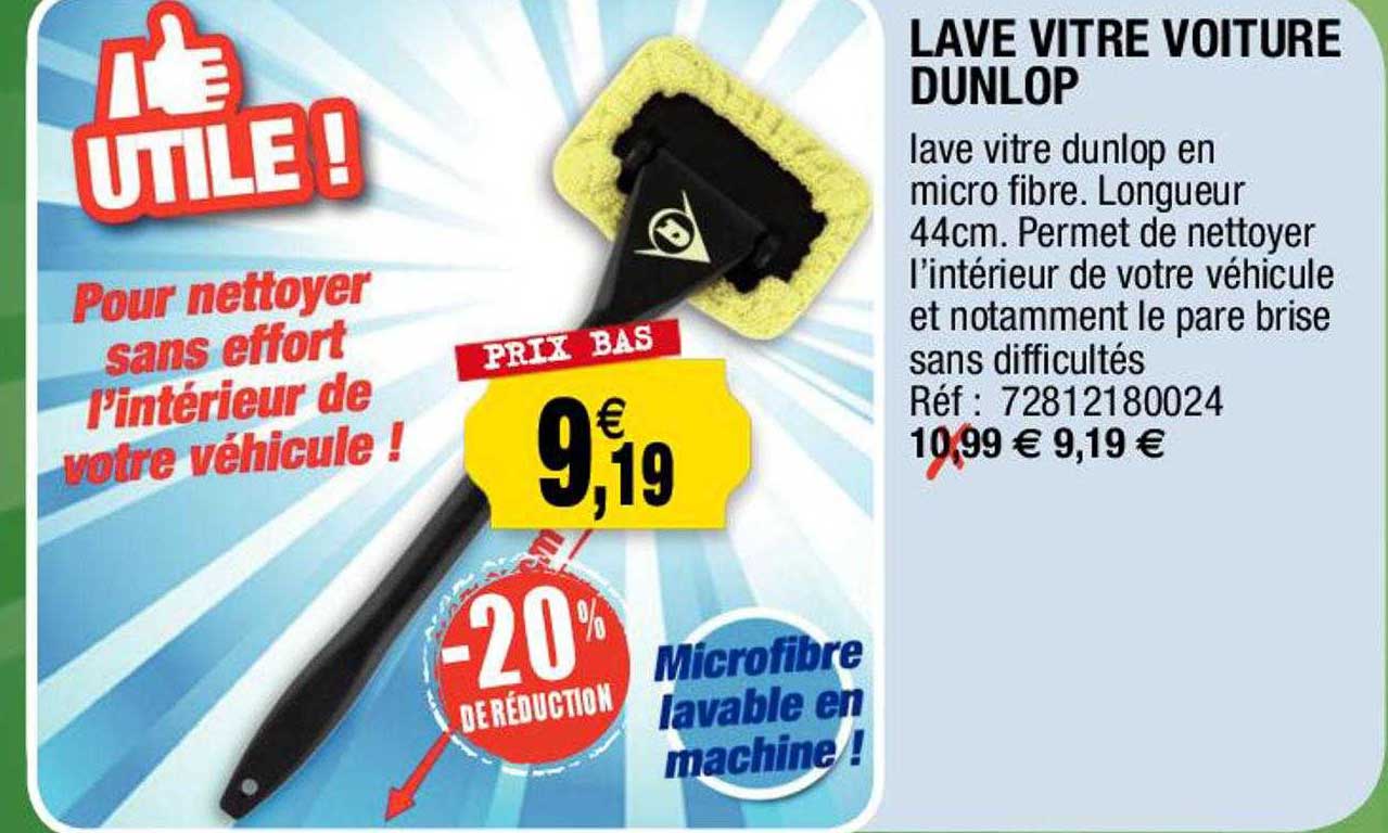 lave vitre voiture dunlop