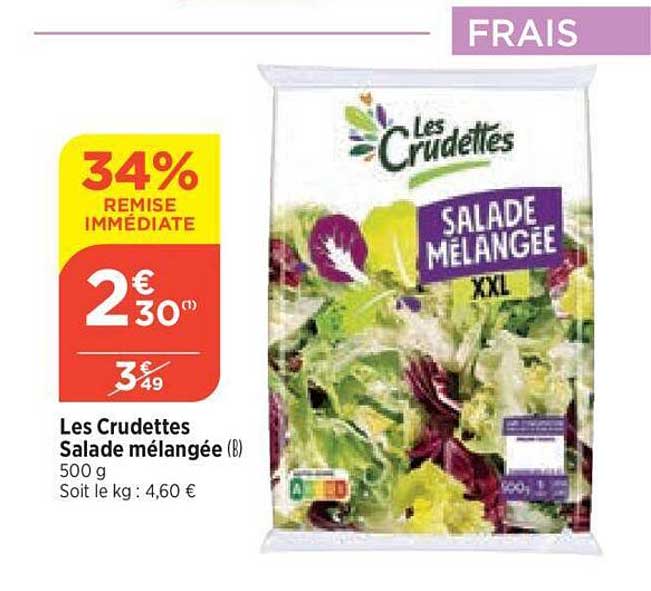 les crudettes salad mélangée