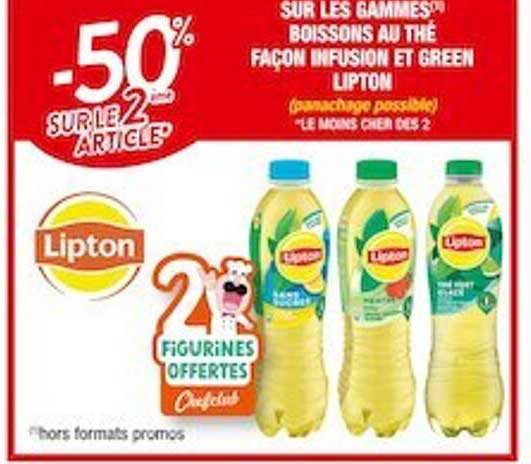 les gammes boissons au thé façon infusion et green lipton
