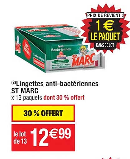 lingettes anti-bactériennes st marc