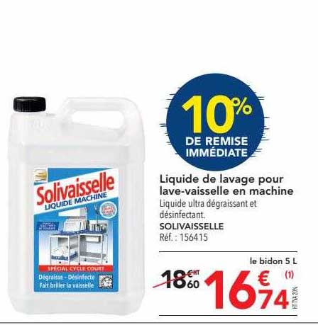liquide de lavage pour lave-vaisselle en machine