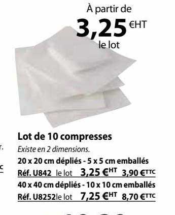 Lot De 10 Compresses