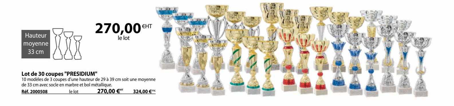 Lot De 30 Coupes "presidium"