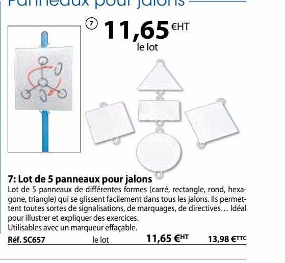 Lot De 5 Panneaux Pour Jalons