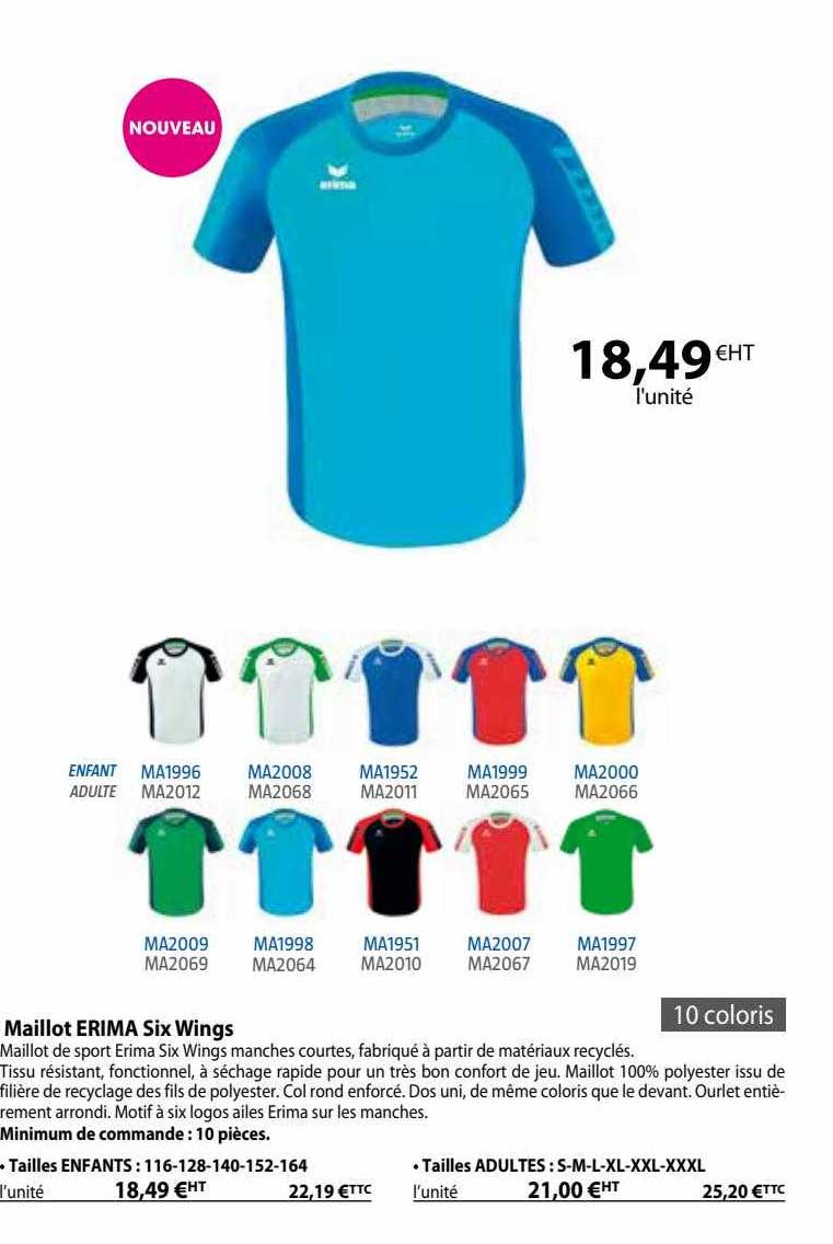 maillot erima six wings