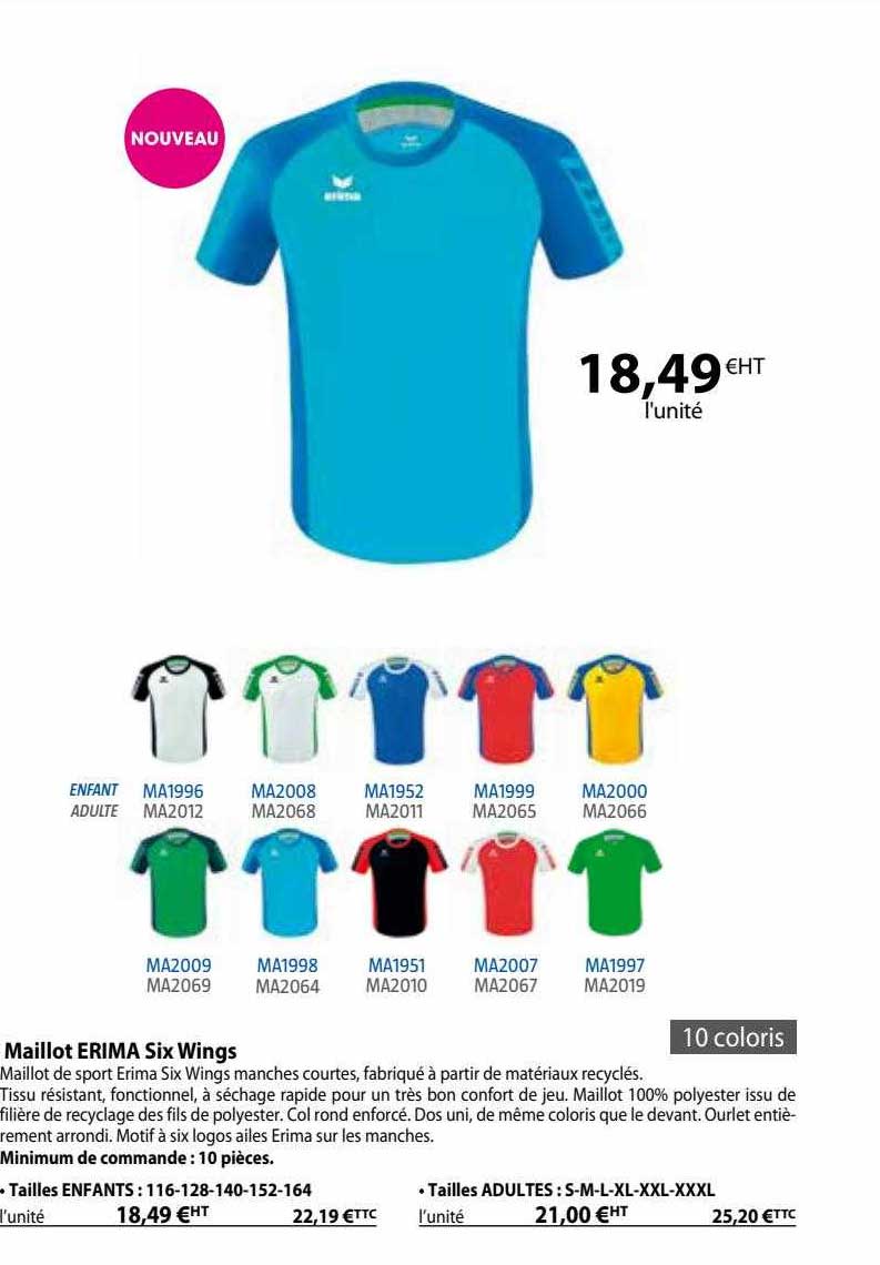 maillot erima six wings