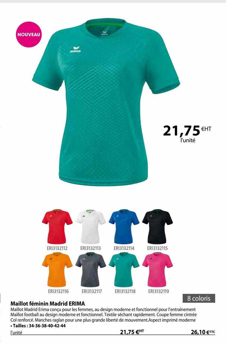 maillot féminin madrid erima