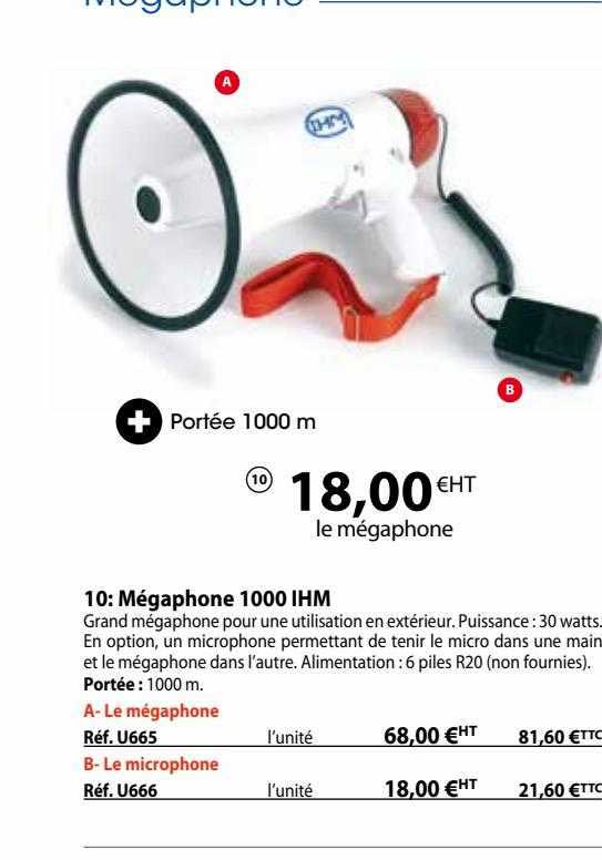 mégaphone 1000 ihm