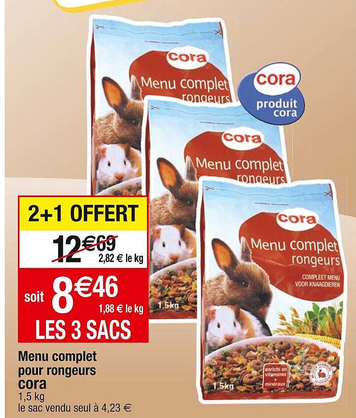 menu complet pour rongeurs cora