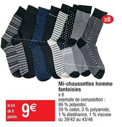 mi-chaussettes homme fantaisies