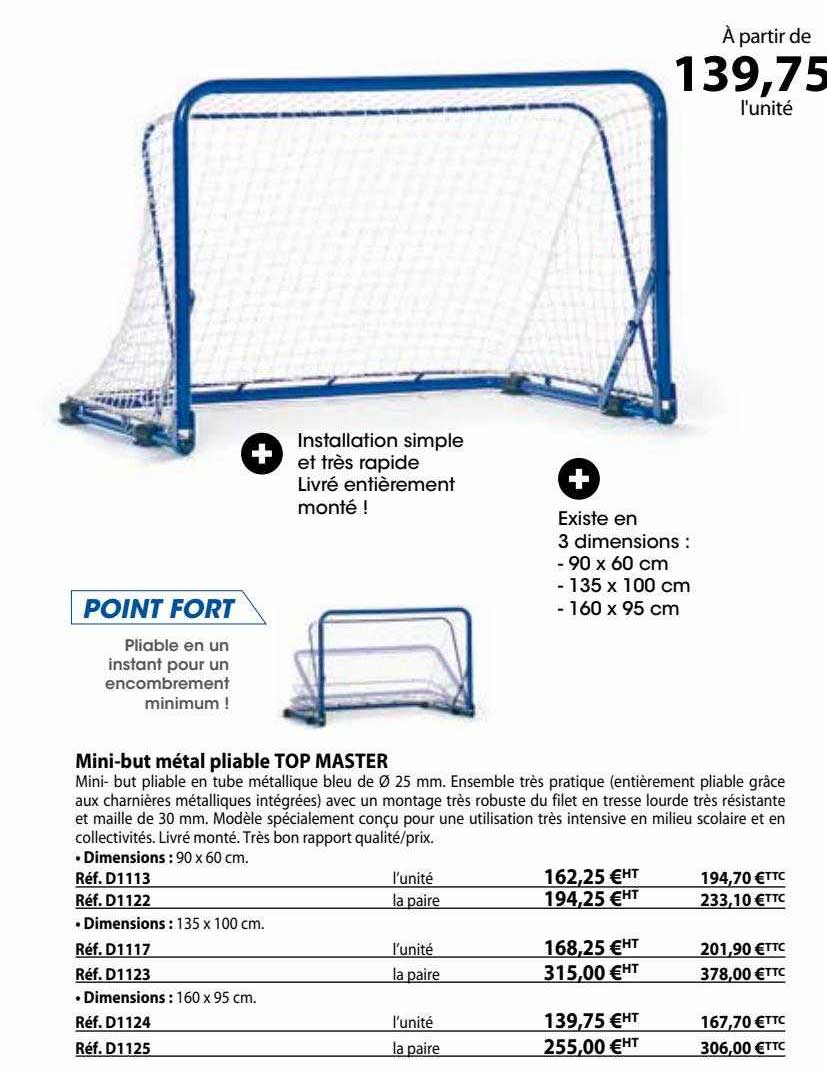mini-but métal pliable top master
