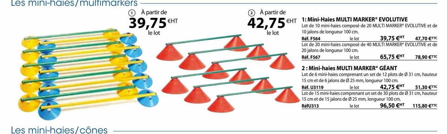 mini-haies multi marker évolutive, mini-haies multi marker géant