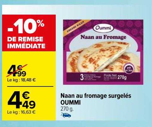 Naan Au Fromage Surgelés Oummi
