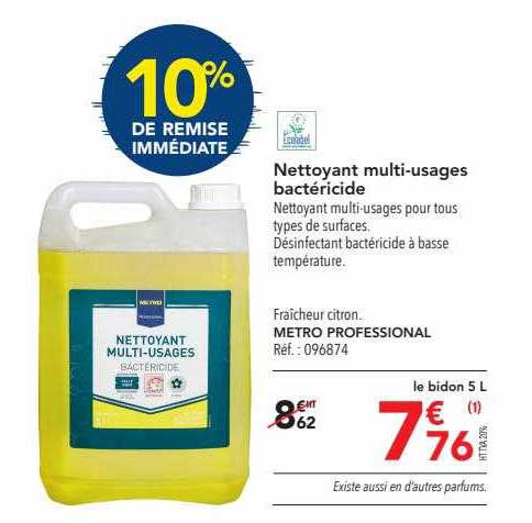 nettoyant multi-usages bactéricide metro professional