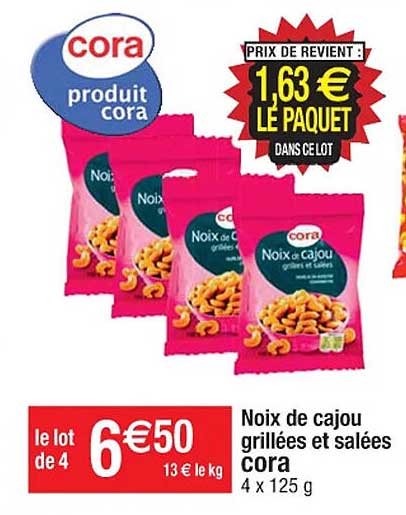 Noix De Cajou Grillées Et Salées Cora