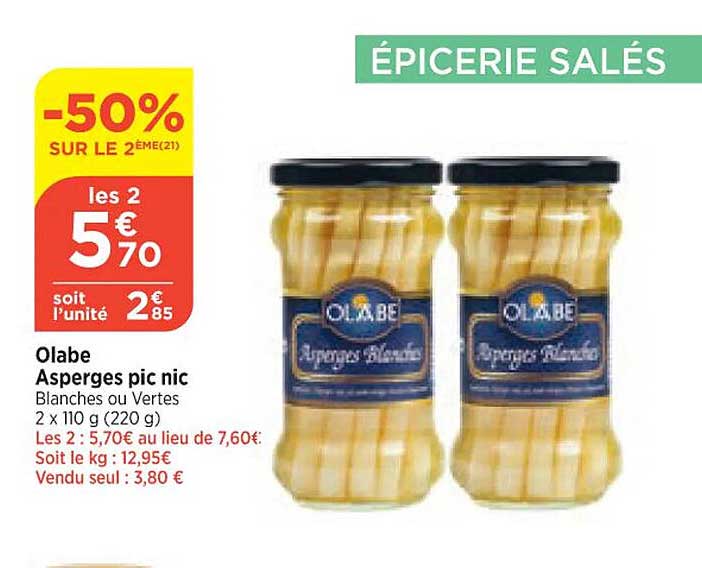 olabe asperges pic nic