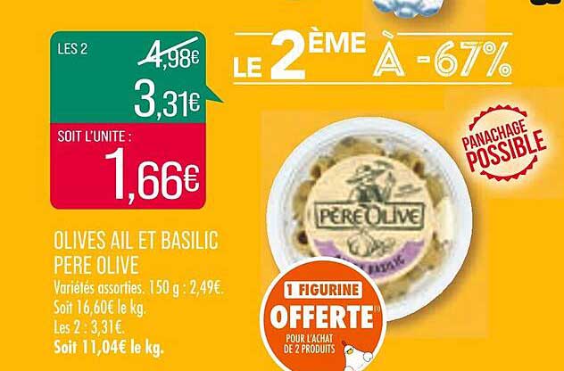 olives ail et basilic père olive