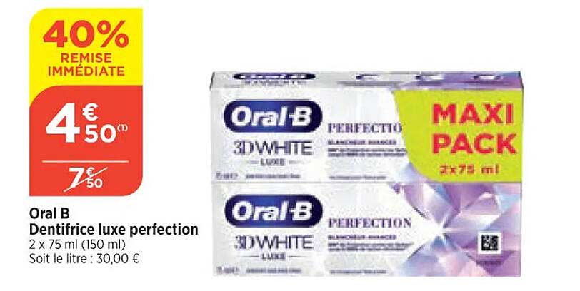 oral b dentifrice luxe perfection