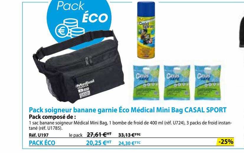 pack soigneur banane garnie éco médical mini bag casal sport