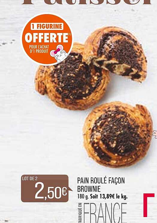 pain roulé façon brownie