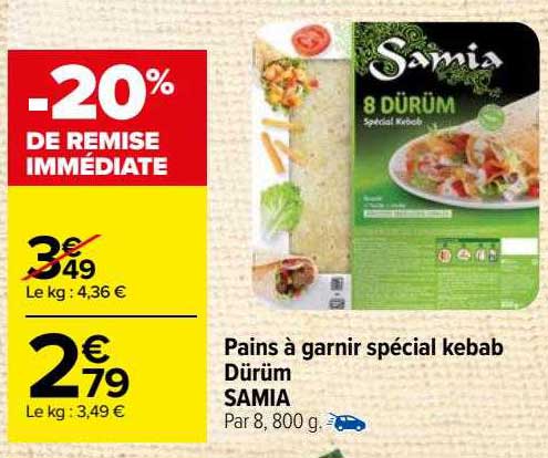 pains à garnir spécial kebab dürüm samia