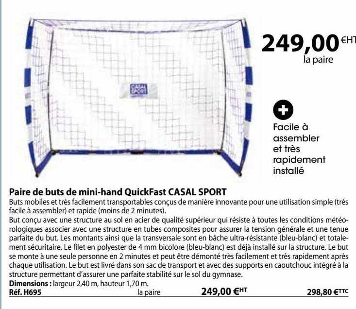 paire de buts de mini-hand quickfast casal sport