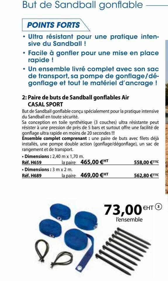 paire de buts de sandball gonflables air casal sport