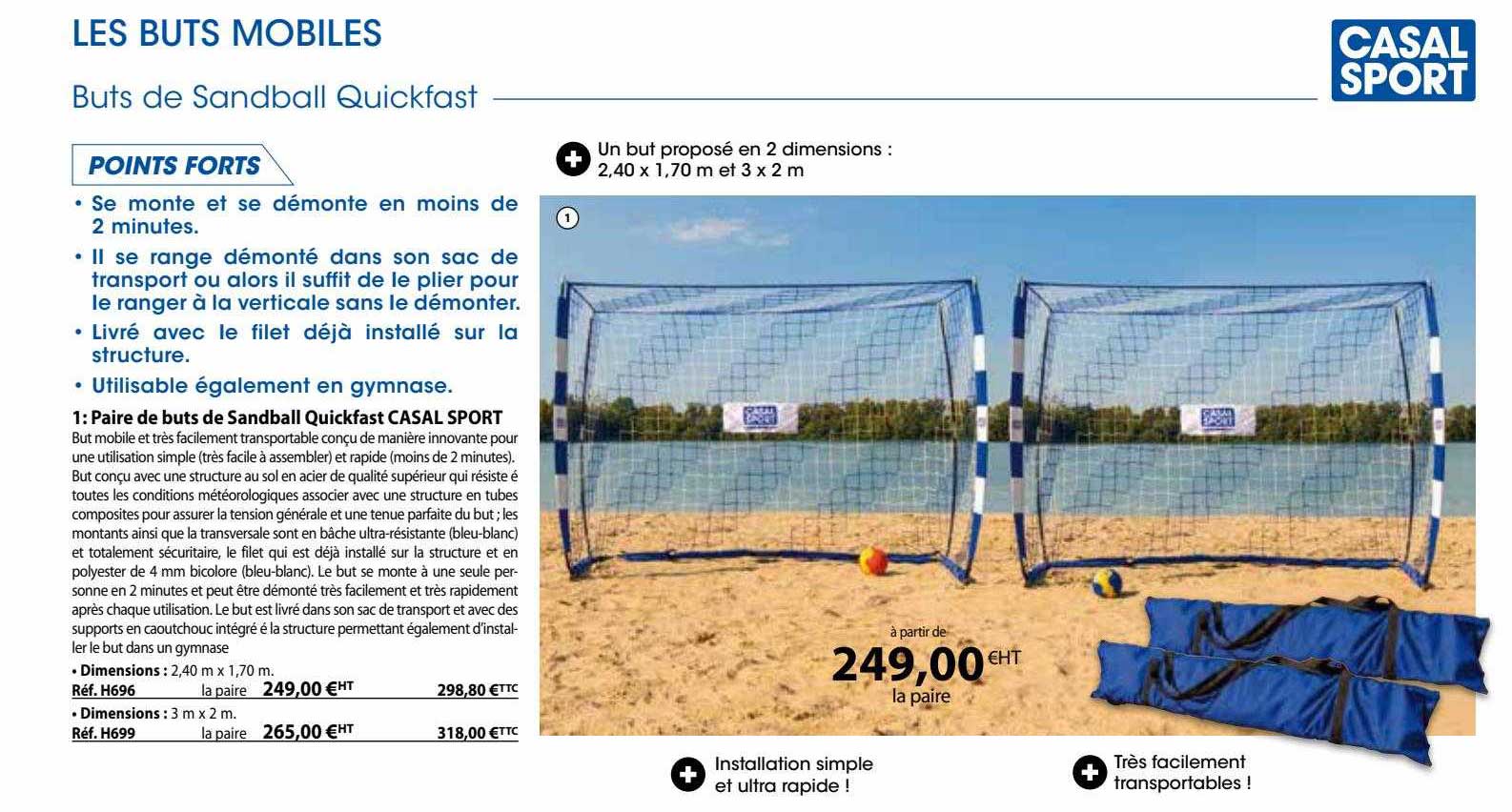 Paire De Buts De Sandball Quickfast Casal Sport