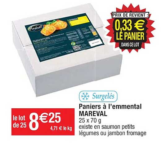 Paniers à L'emmental Mareval
