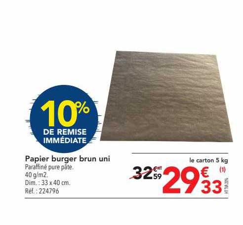 Papier Burger Brun Uni