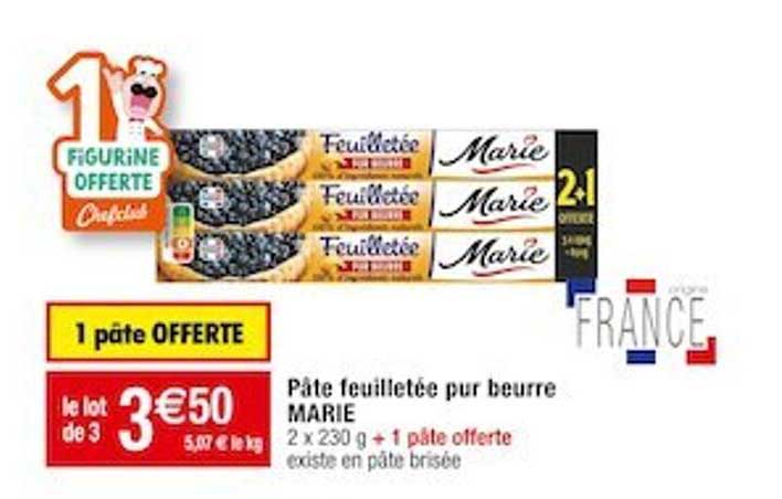 pâte feuilletée pur beurre marie
