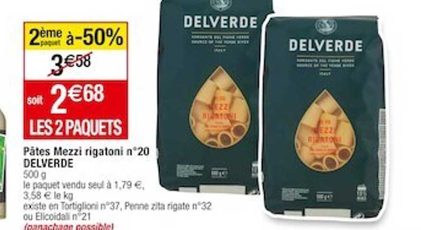 Pâtes Mezzi Rigatoni N°20 Delverde