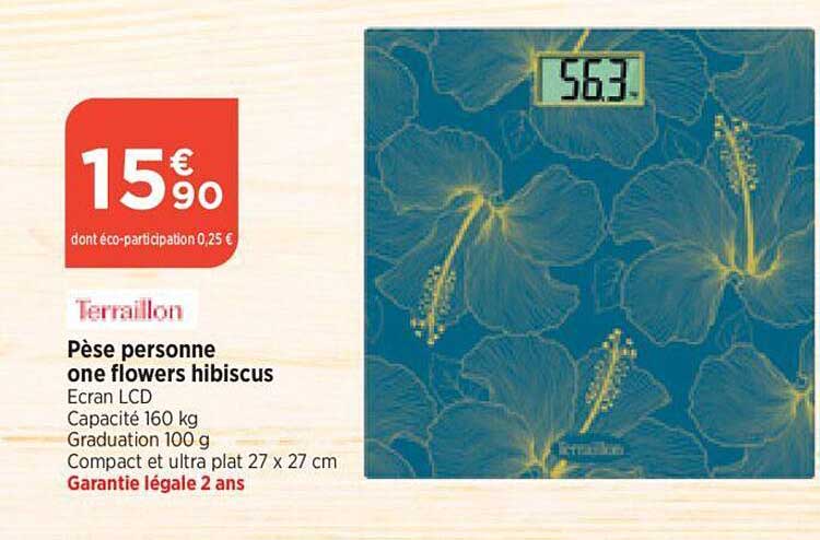 pèse personne one flowers hibiscus