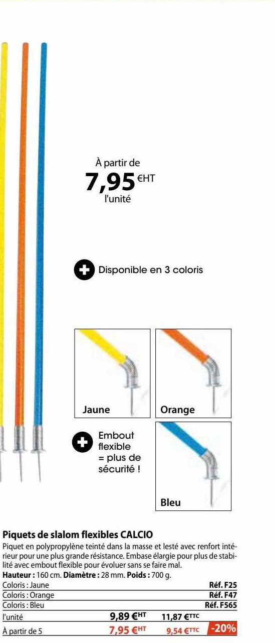 Piquets De Slalom Flexibles Calcio