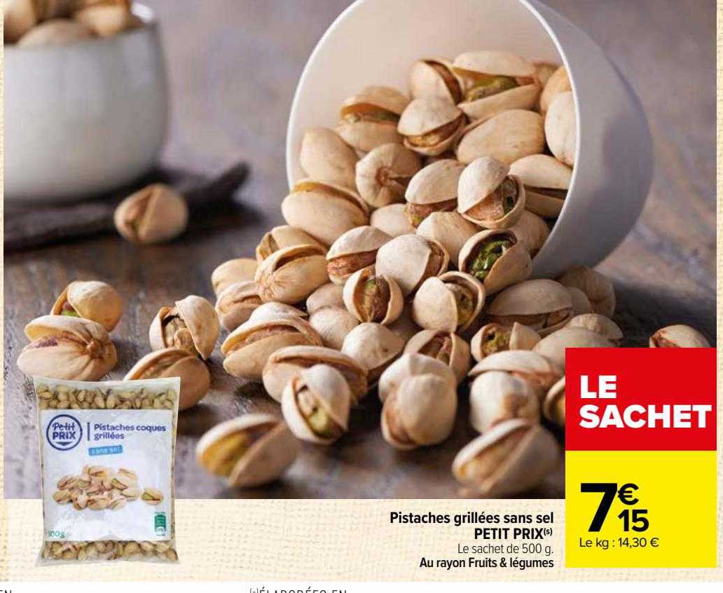 pistaches grillées sans sel petit prix