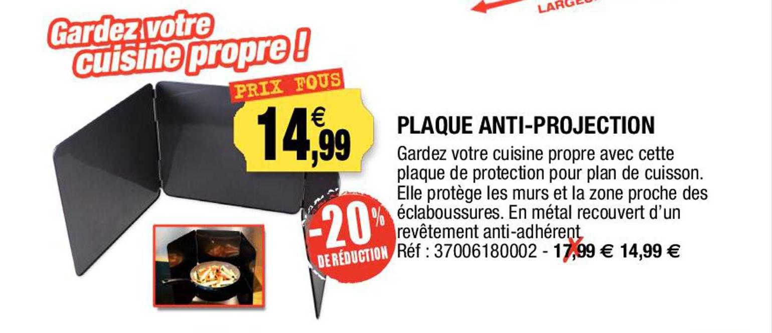 plaque anti-projection