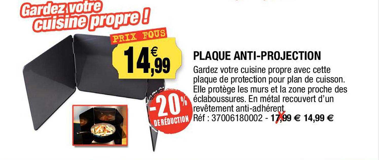 plaque anti-projection