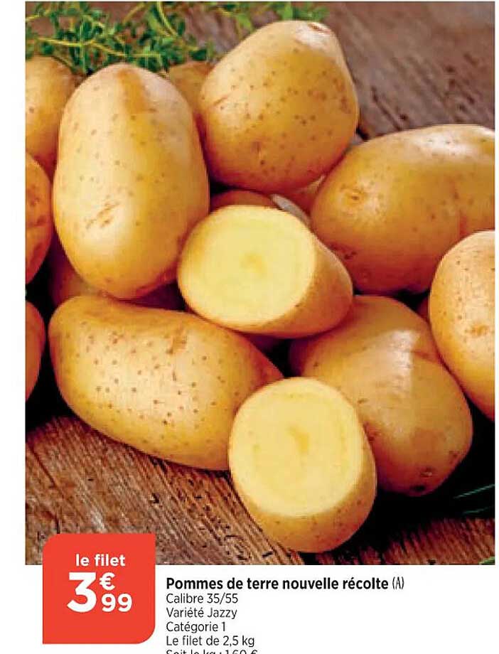 pommes de terre nouvelle récolte