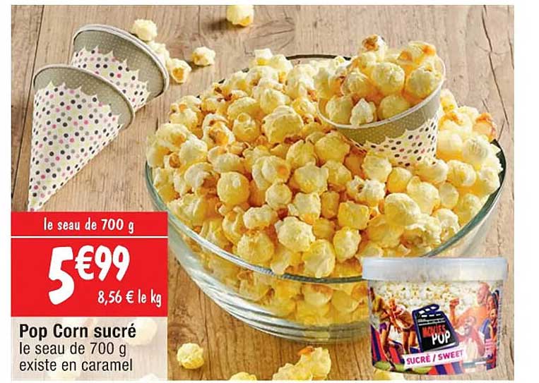 pop corn sucré