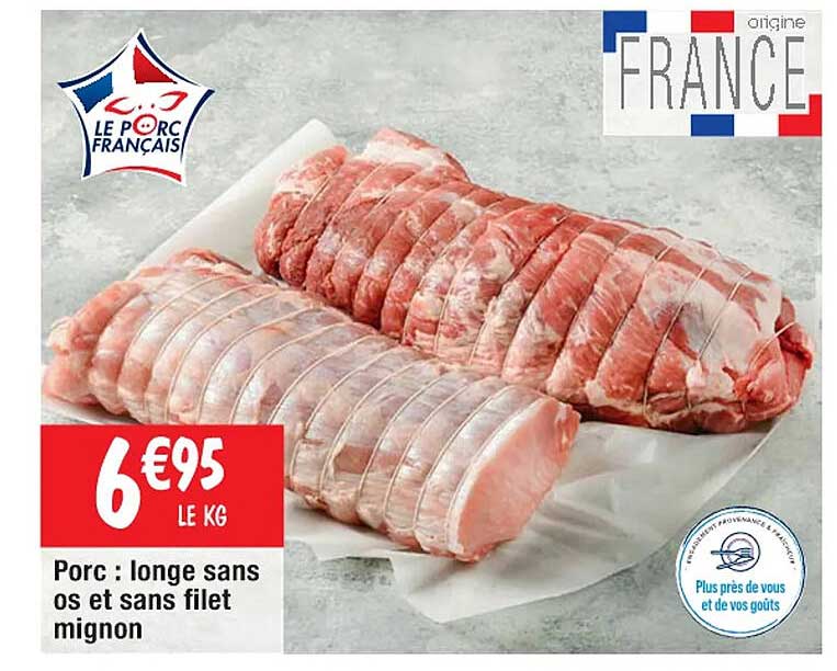 Porc : Longe Sans Os Et Sans Filet Mignon