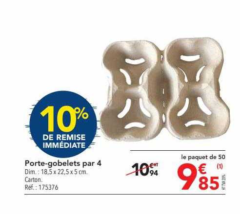 porte-gobelets par 4