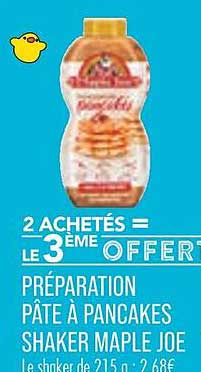 préparation pâte à pancakes shaker maple joe