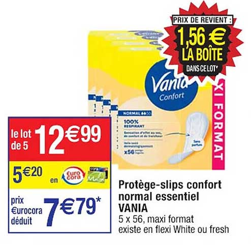 protège-slips confort normal essentiel vania